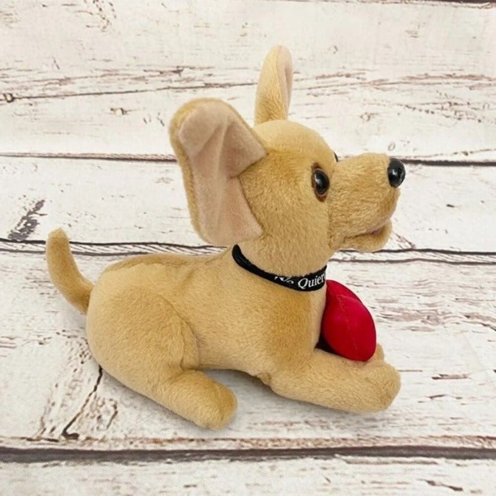 TACO BELL Chihuahua Dog Plush Red Heart Vintage Advertising Collectible - Picture 5 of 5